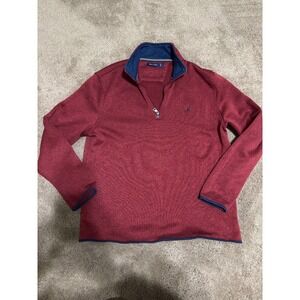 Nautica Red Half Zip Mens Pullover Size XL